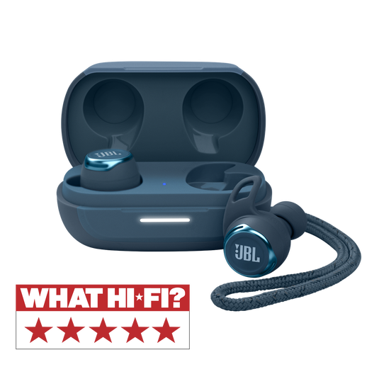 JBL Reflect Flow Pro - Blue - Waterproof true wireless Noise Cancelling active sport earbuds - Hero image number null