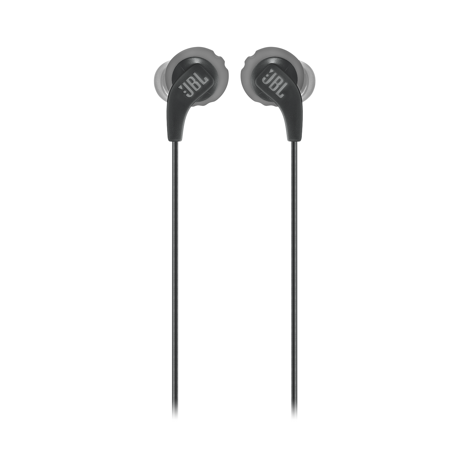 JBL Endurance RUN - Black - Sweatproof Wired Sport In-Ear Headphones - Front